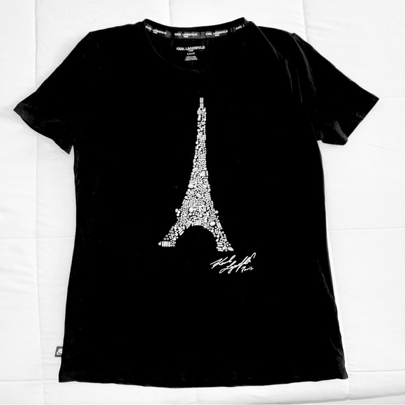 Karl Lagerfeld Sequin Eiffel Tower Tee - Picture 3 of 5